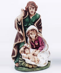 Sagrada Família Cajado 14cm pintura clássica